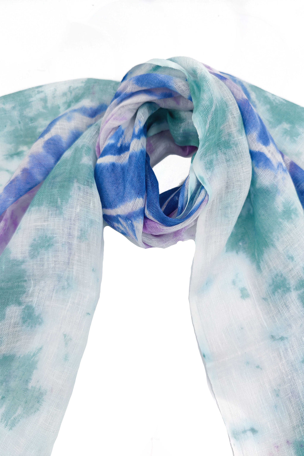 100% Linen Scarf with soothing Tye Dye