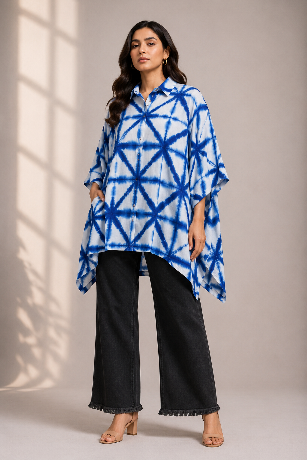 Geometry Triangles Hand Tie-Dye Shirt