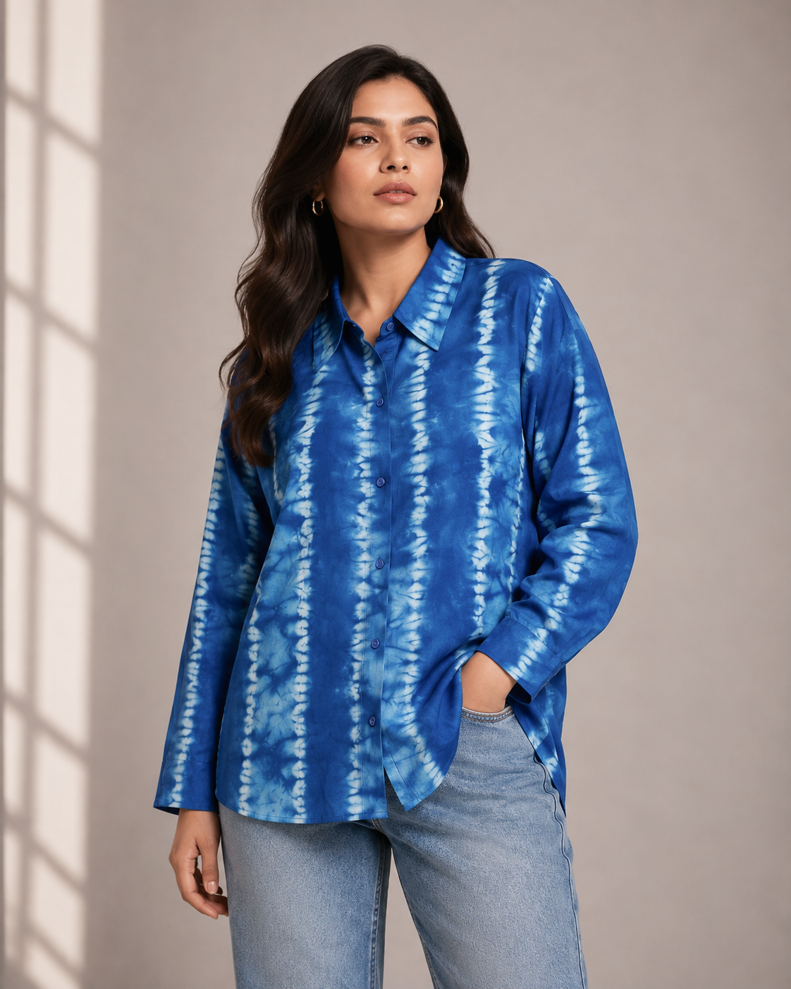Ripple Hand Tie-Dye Pure Cotton Shirt