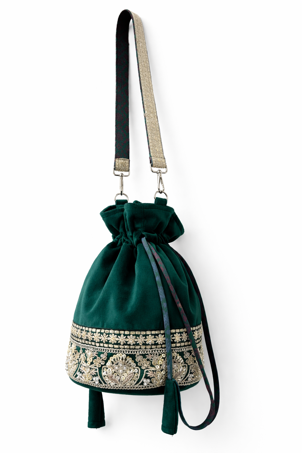 emerald green mini backpack Earth Weave Handloom Drawstring MINI Backpack – polkaradesign