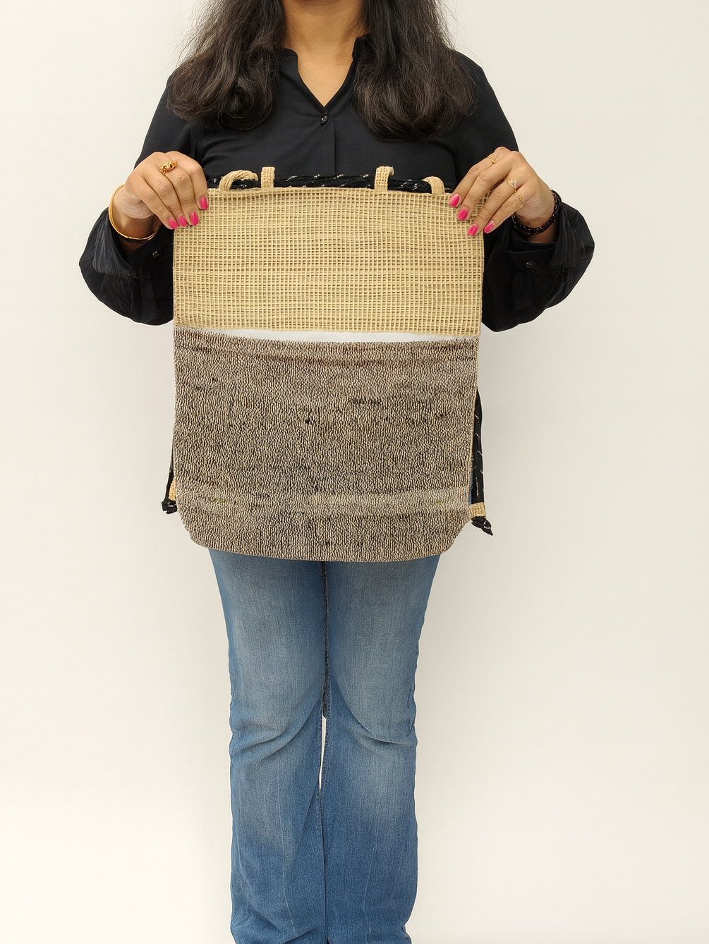 Earth Weave Handloom Drawstring MINI Backpack