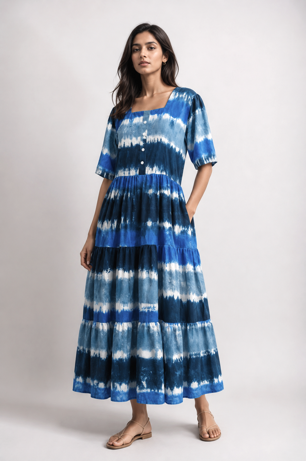 Ocean drift hand tye dye dress