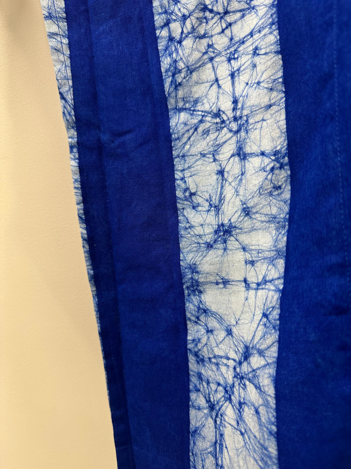 COBALT Vine Hand Tie-Dye Cotton Kaftan Shirt