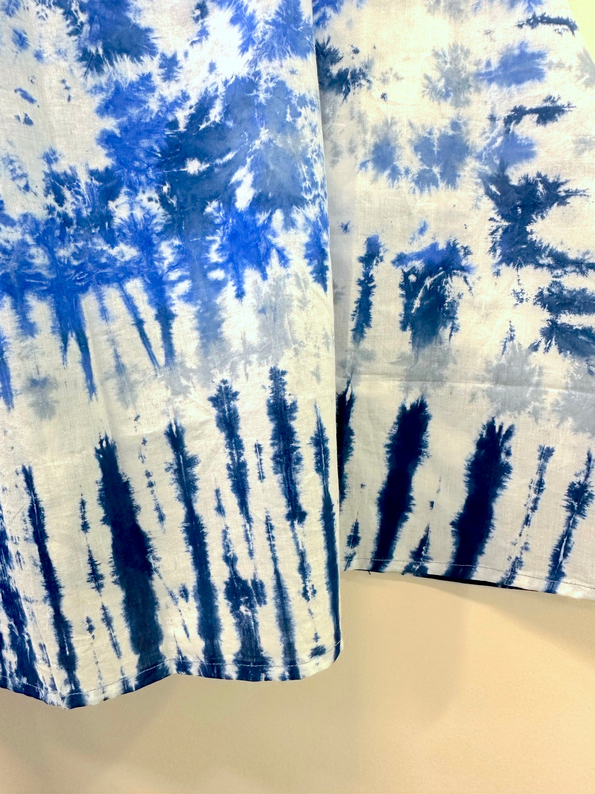 Indigo Eclipse Hand Tie-Dye Cotton Kaftan Shirt