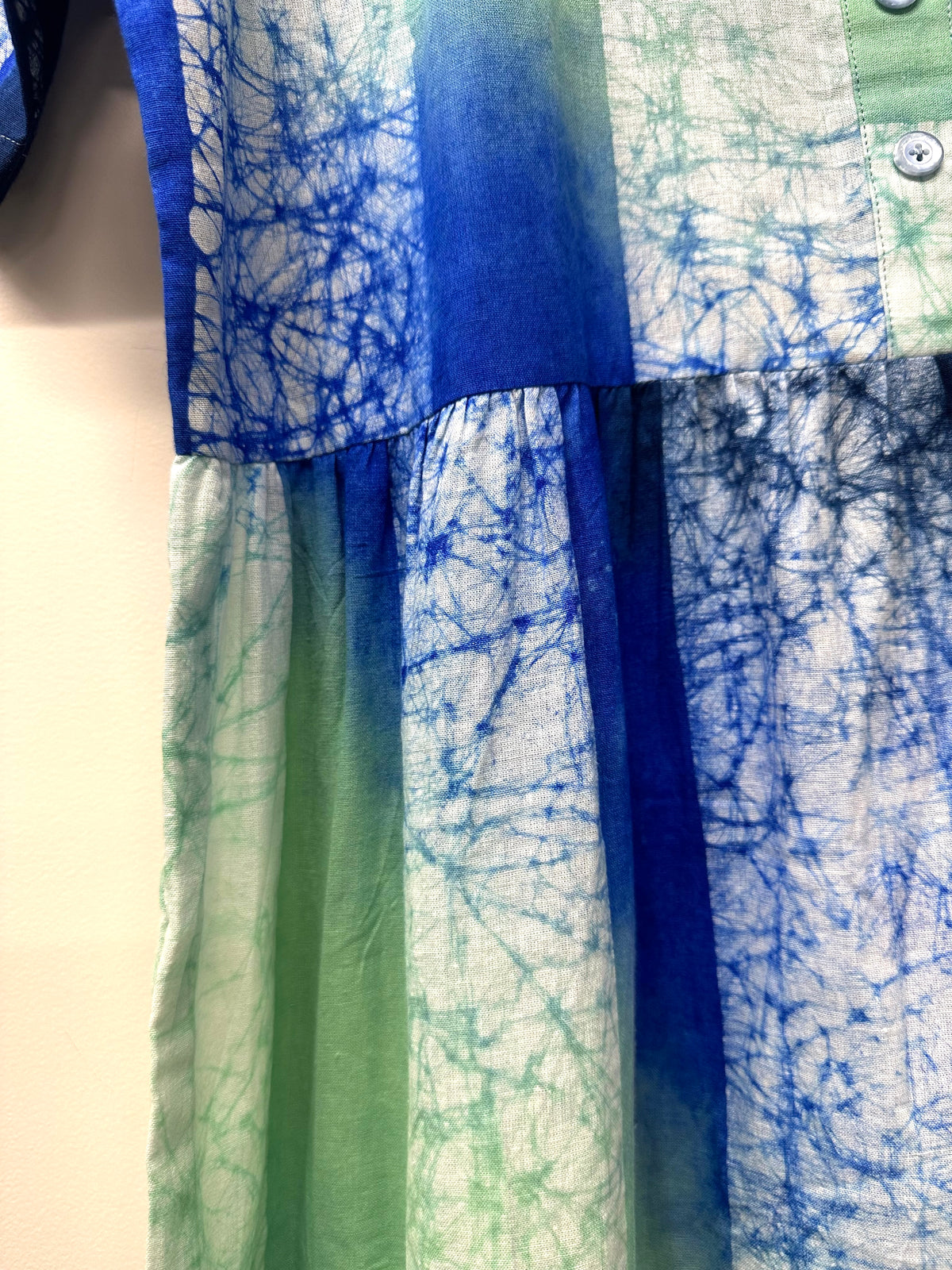Verdant Hand-Dyed Baatik Tiered Dress
