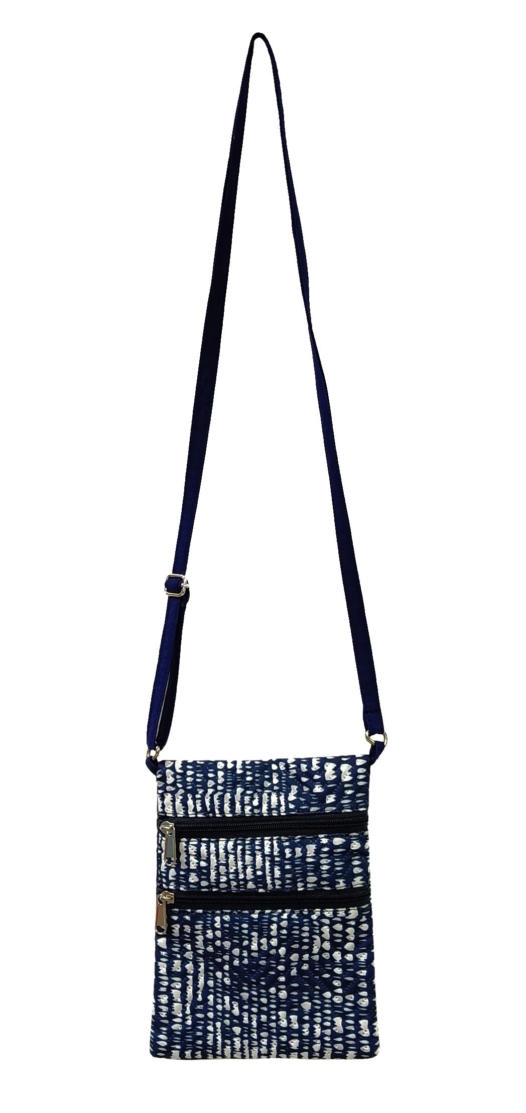 Abstract Black Waterproof Korean Quilted Mini Sling Bag