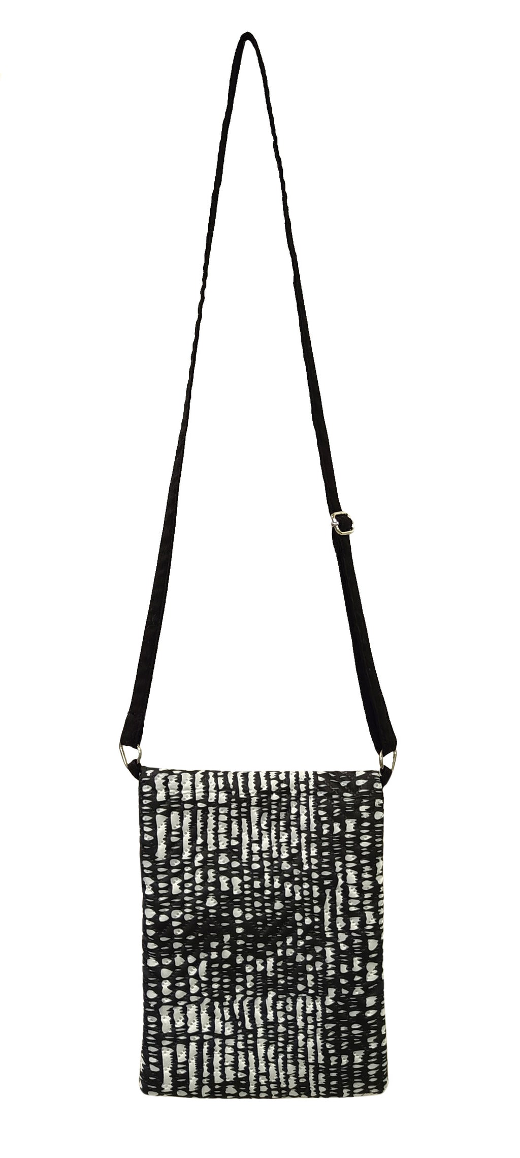 Abstract Black Waterproof Korean Quilted Mini Sling Bag
