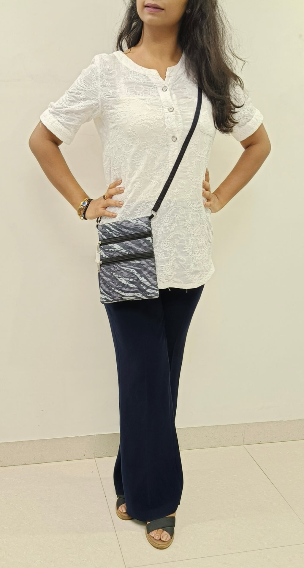 Seoul Breeze Waves Korean Quilted Mini Sling Bag