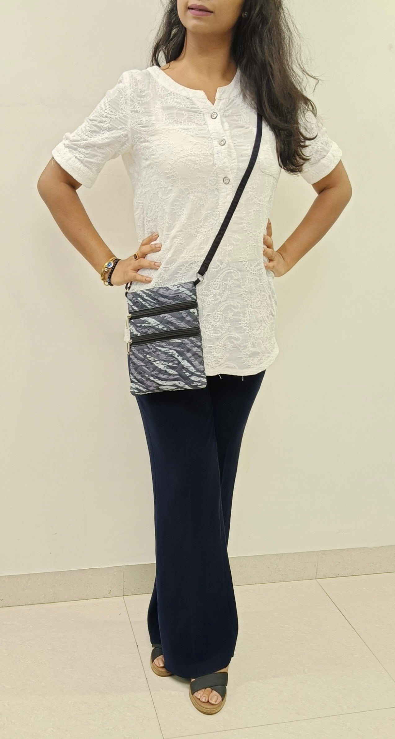 Seoul Breeze Waves Korean Quilted Mini Sling Bag