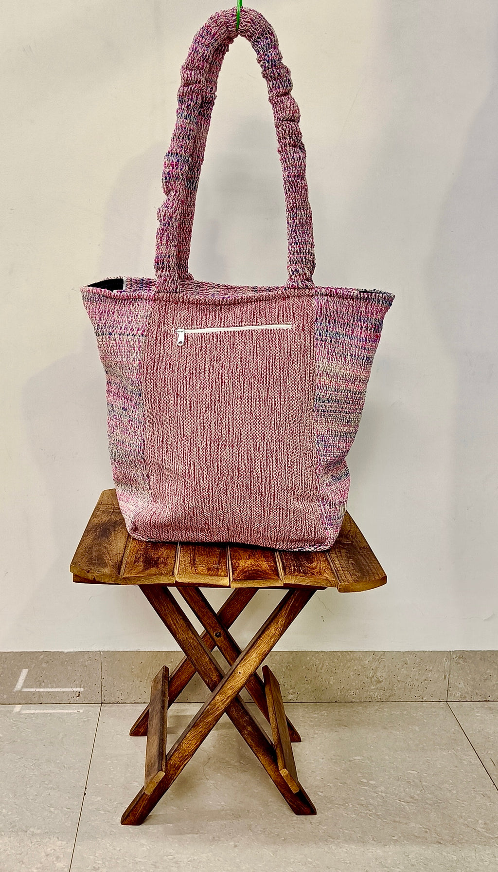 "Blossom Bloom" Red Handloom Embroidered Tote