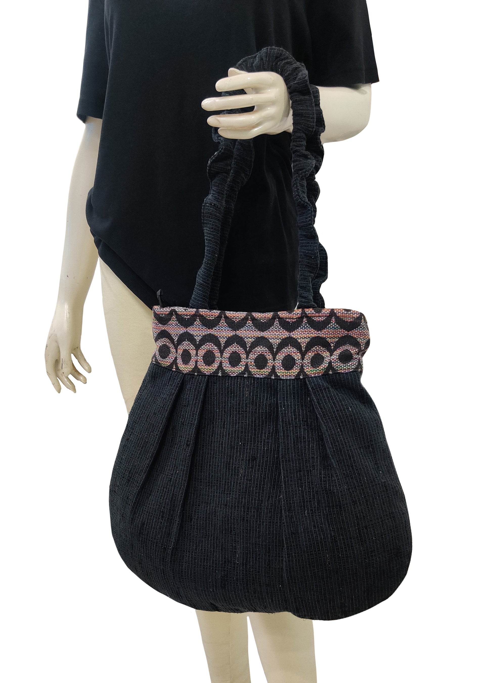 Midnight Charm Handloom Shoulder Tote Bag