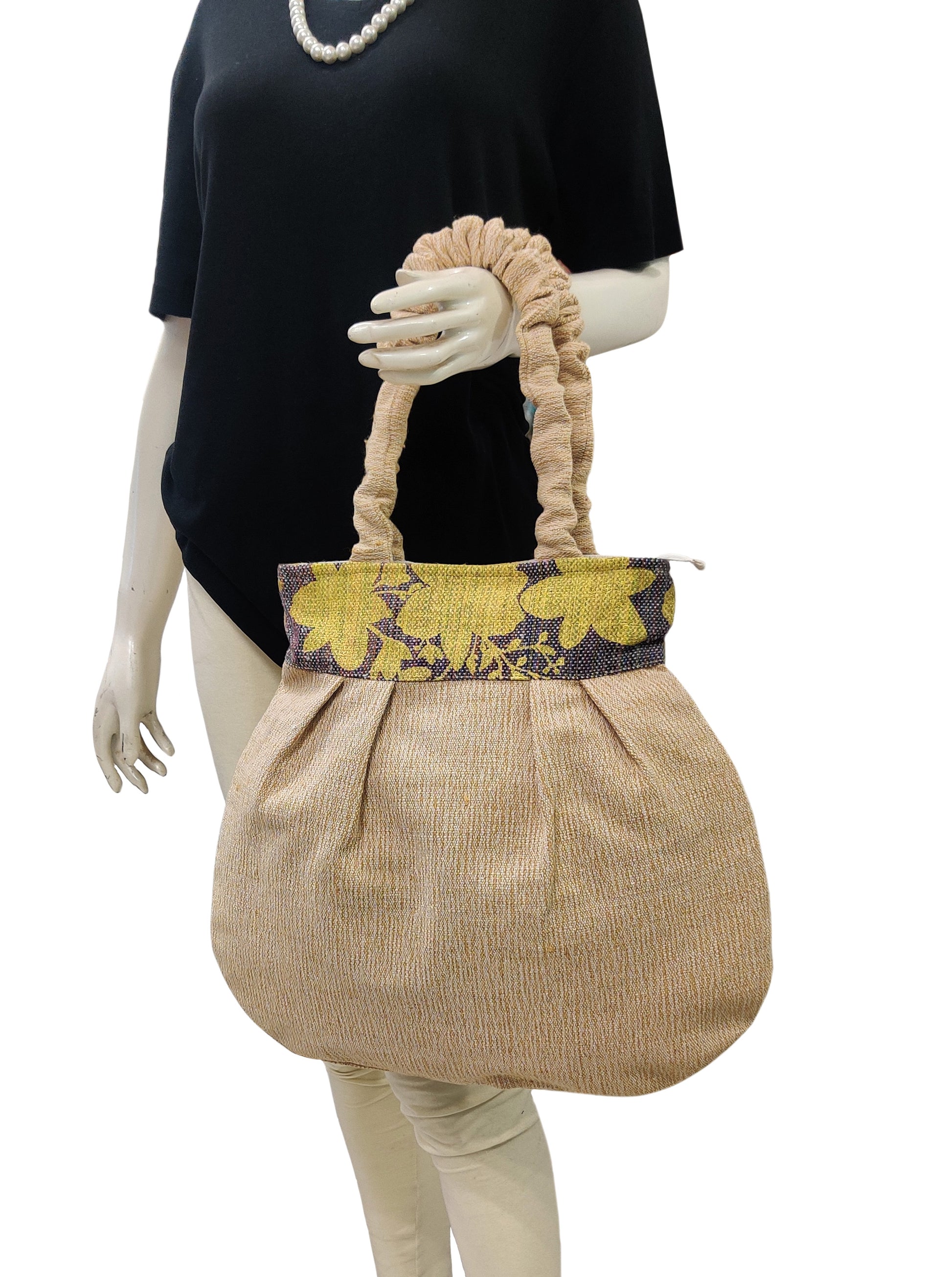 Golden Sunrise Handloom Shoulder Tote Bag