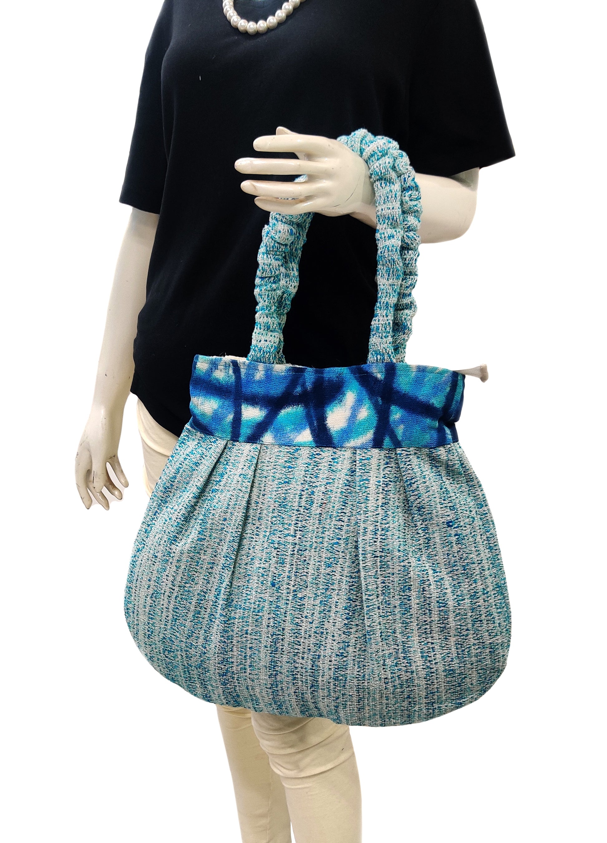 Ocean Breeze Handloom Shoulder Tote Bag
