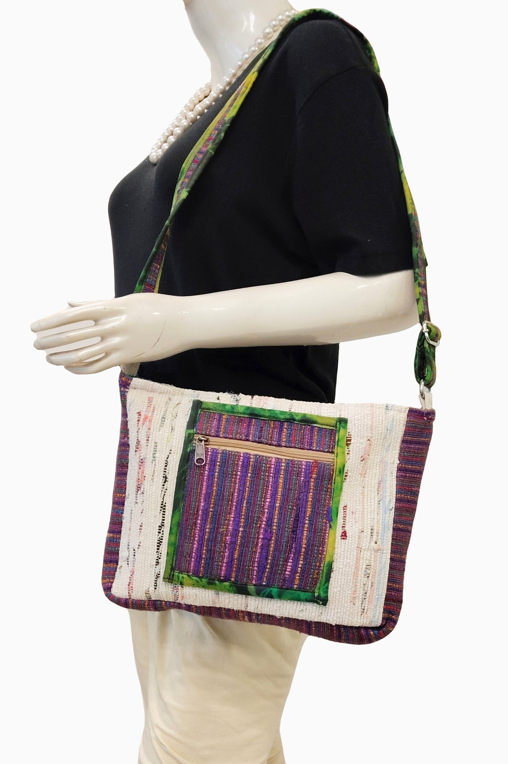 "Vivid Threads" Khadi Dori Sling Bag