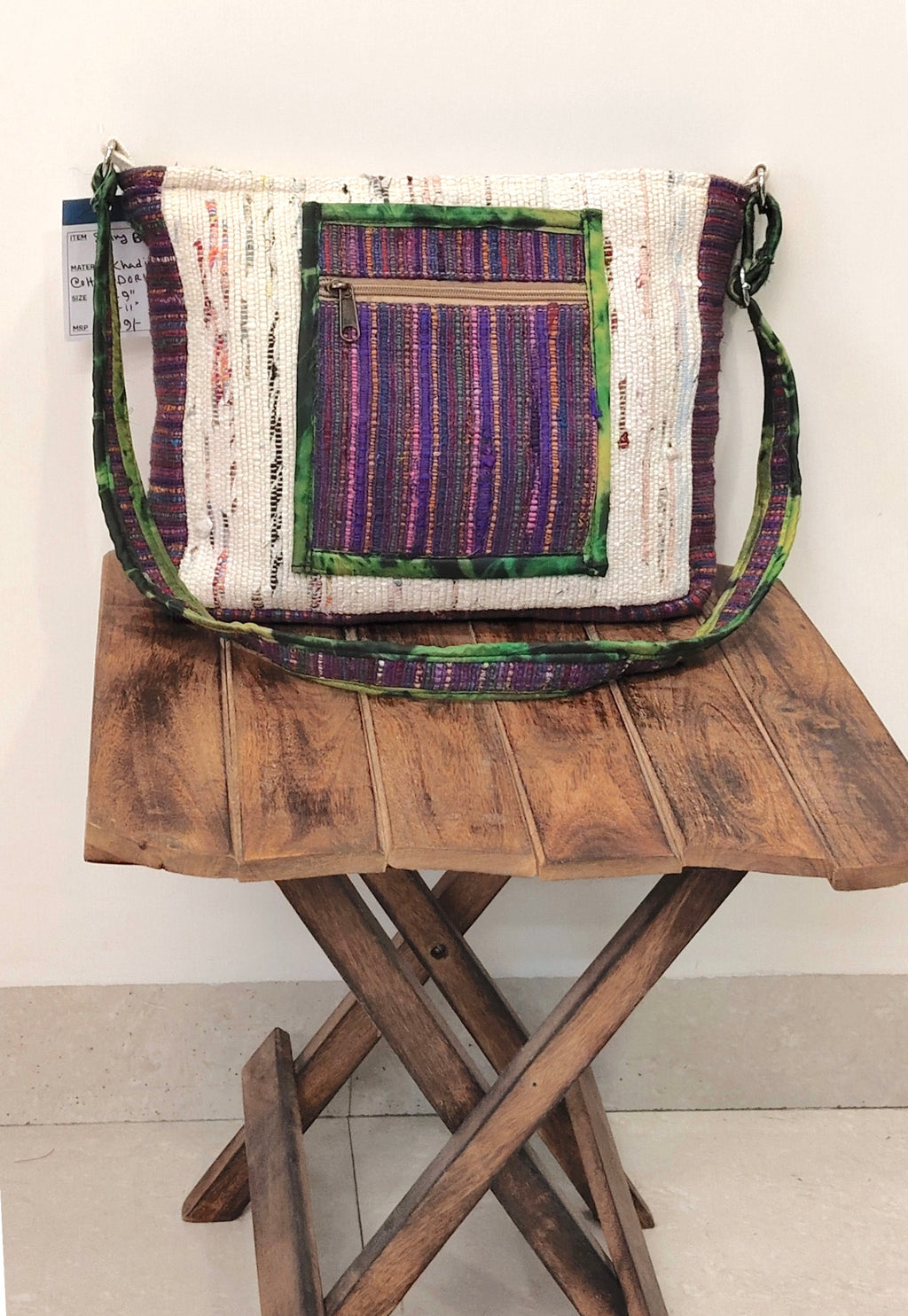 "Vivid Threads" Khadi Dori Sling Bag