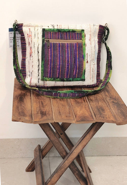 "Vivid Threads" Khadi Dori Sling Bag