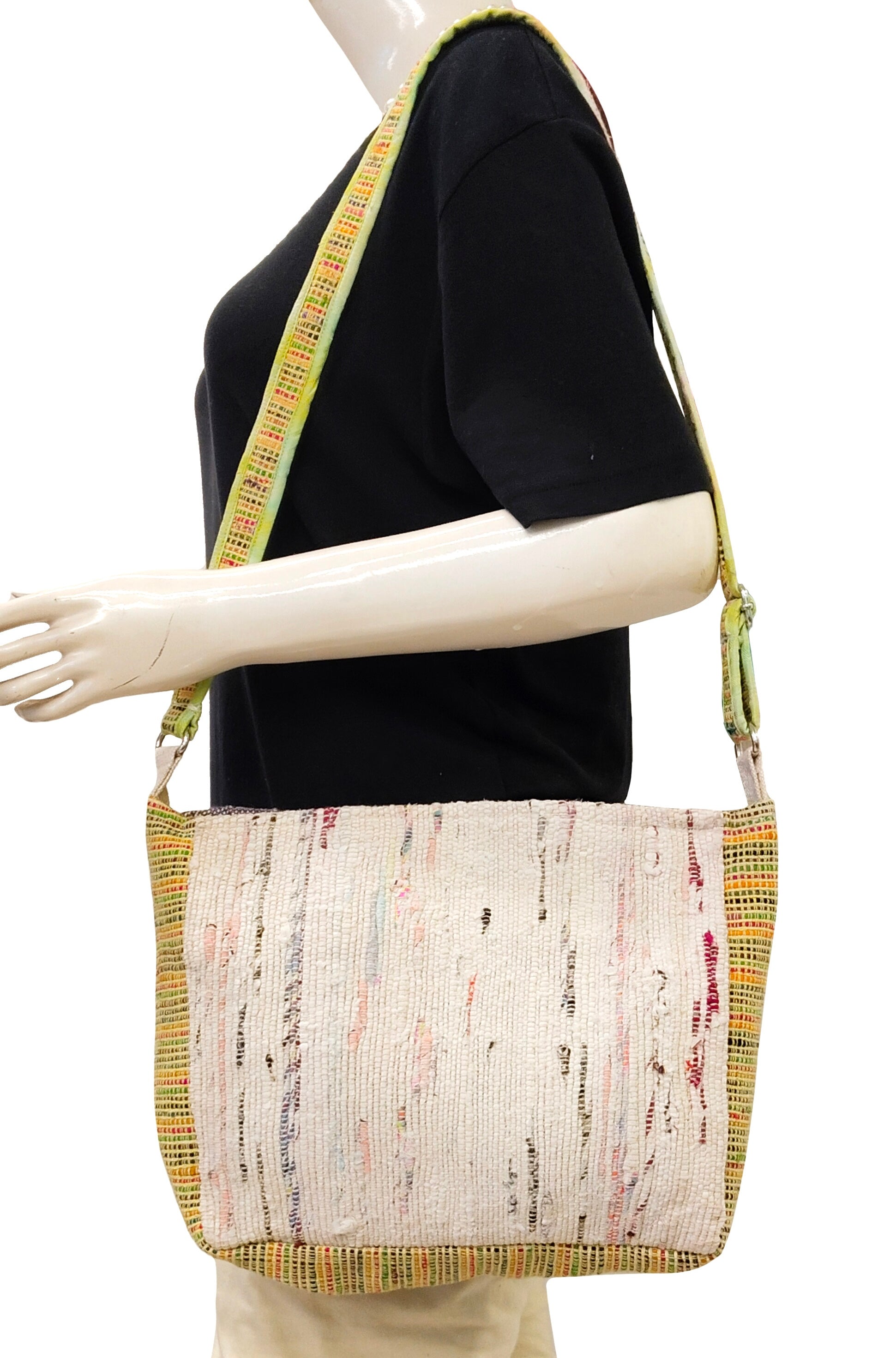 "Vivid Threads" Yellow Khadi Dori Sling Bag