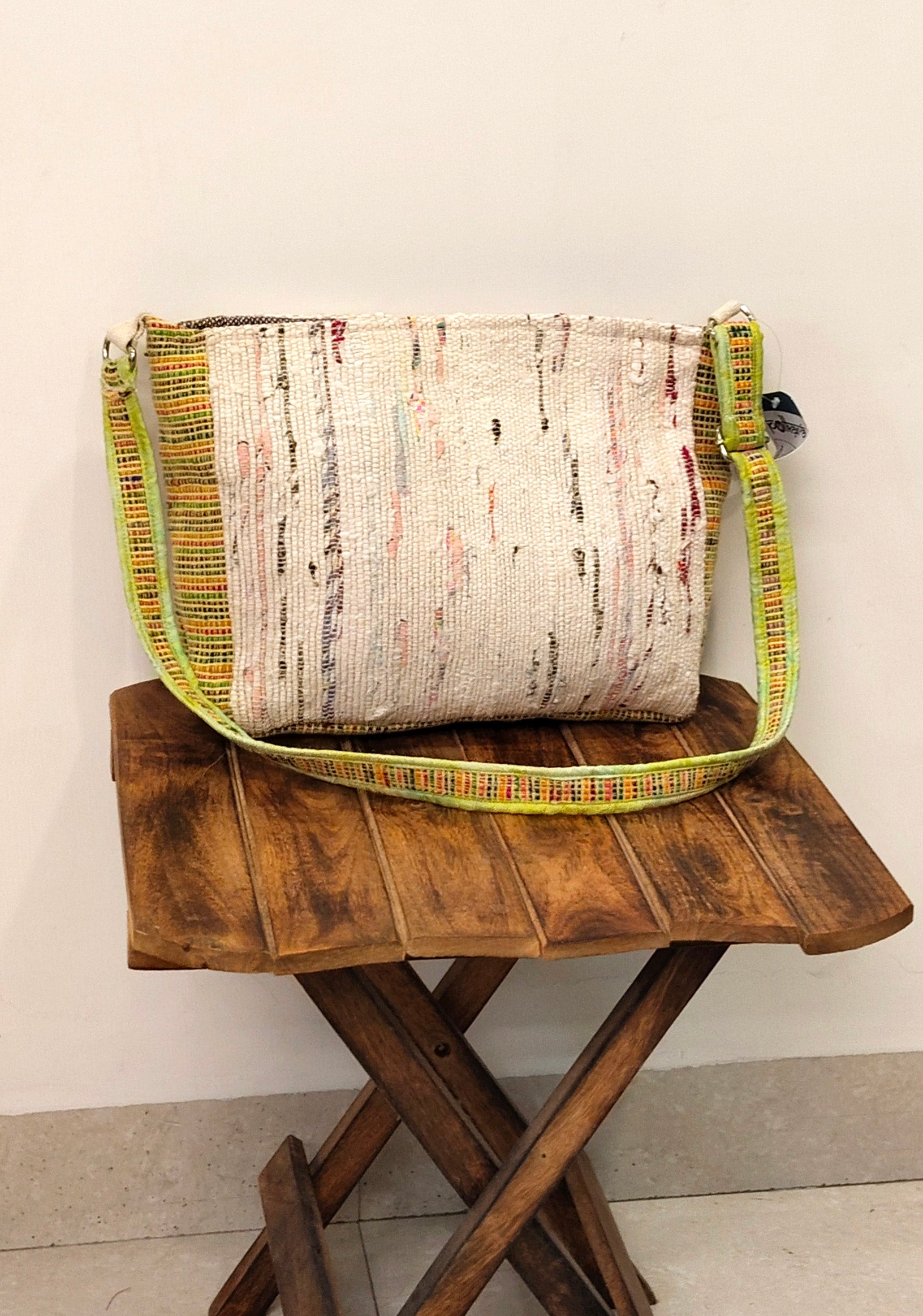 "Vivid Threads" Yellow Khadi Dori Sling Bag