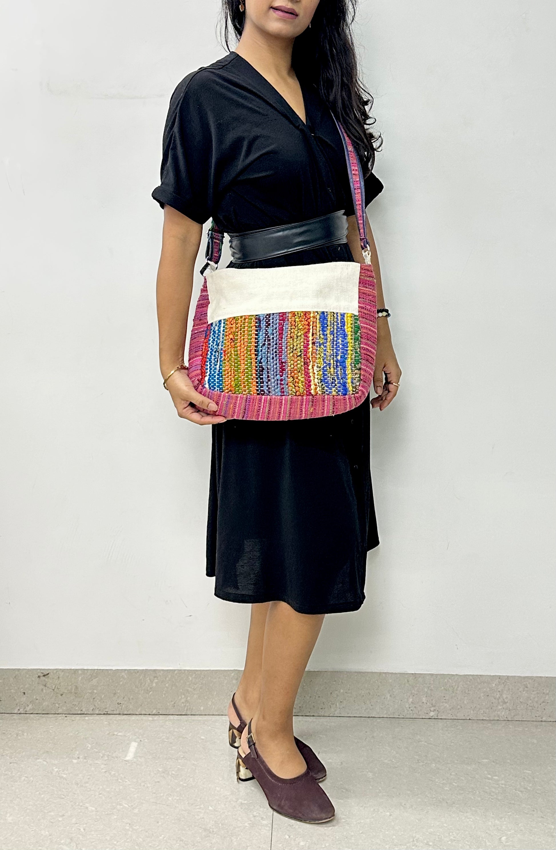 Rainbow Loom Pink Dori Khadi Sling