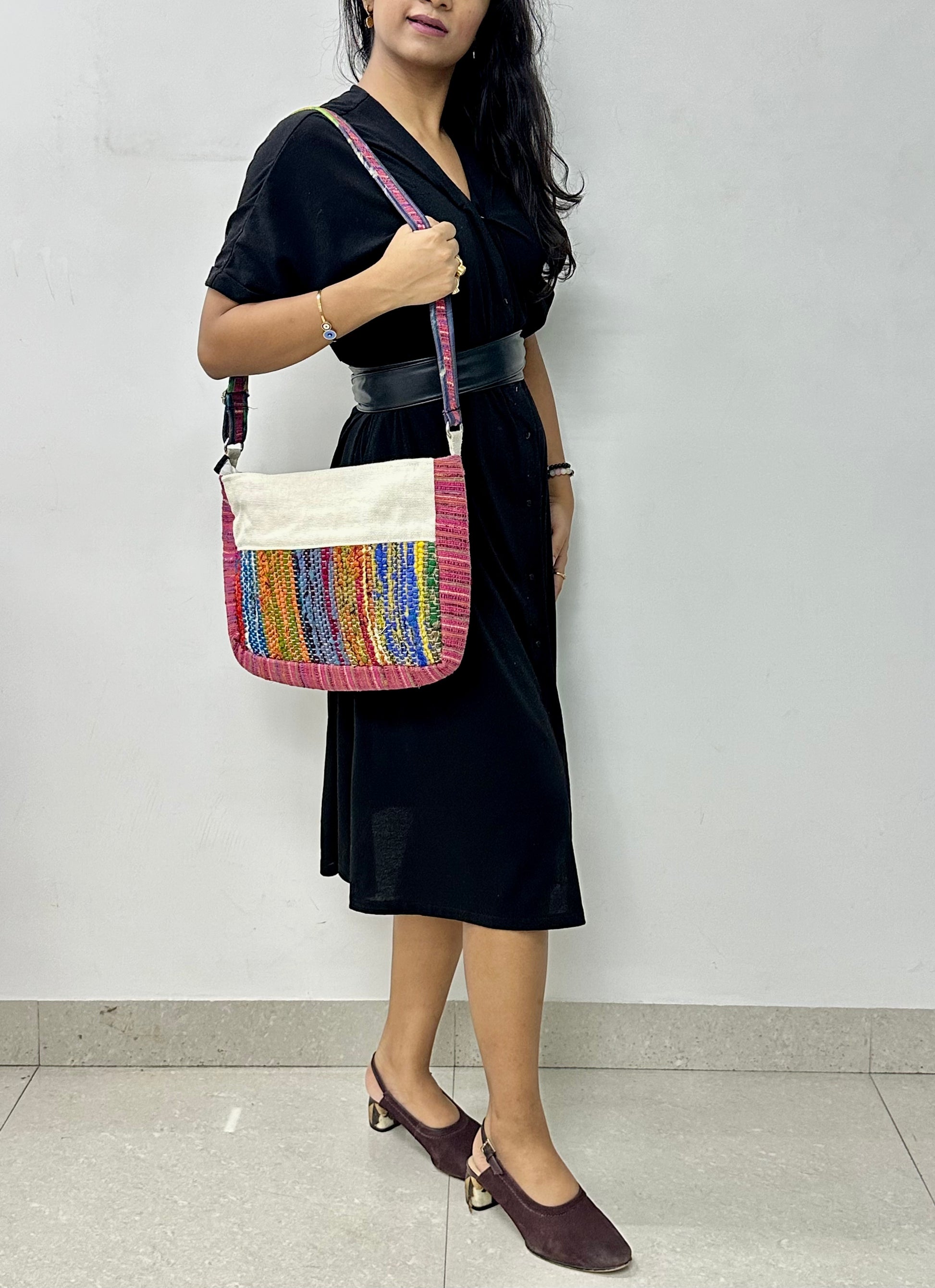 Rainbow Loom Pink Dori Khadi Sling