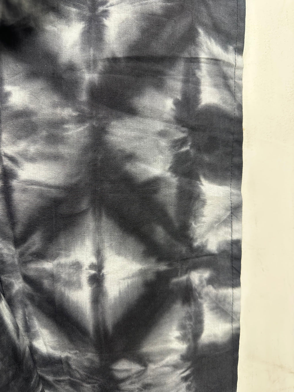 Midnight Ripple Hand Tie-Dye Cotton Kaftan Shirt