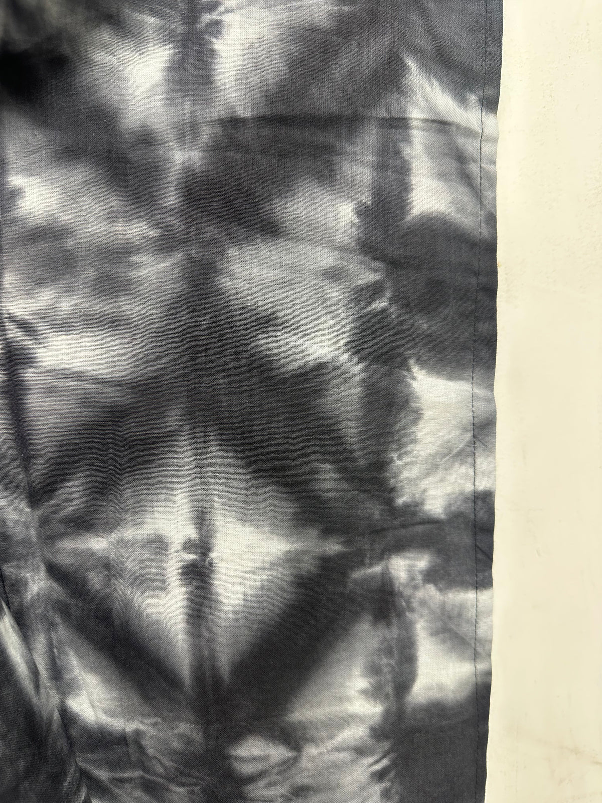 Midnight Ripple Hand Tie-Dye Cotton Kaftan Shirt