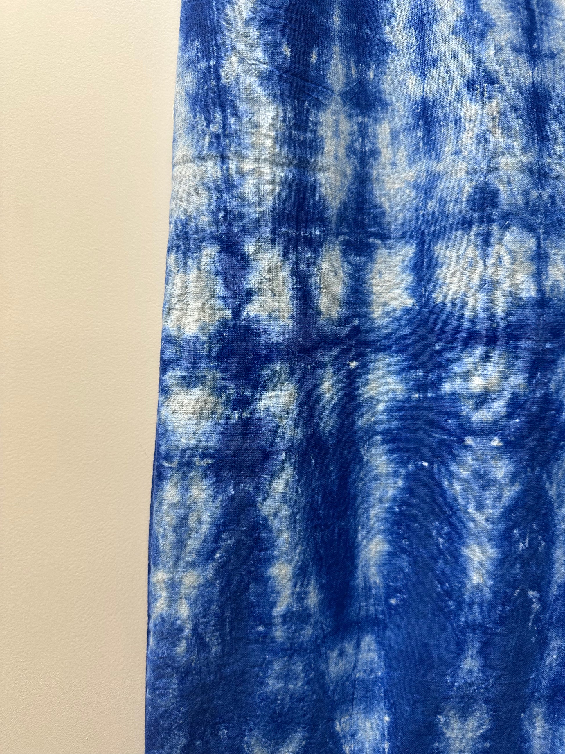 Azure Tide Hand Tie-Dye Cotton Wide-Leg Pants