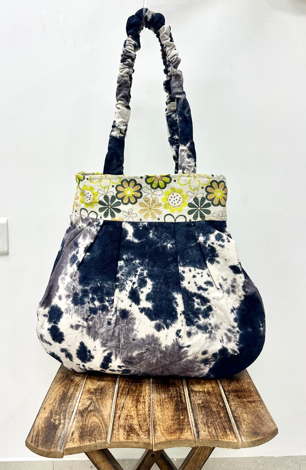 Midnight Storm Tie-Dye Tote Bag