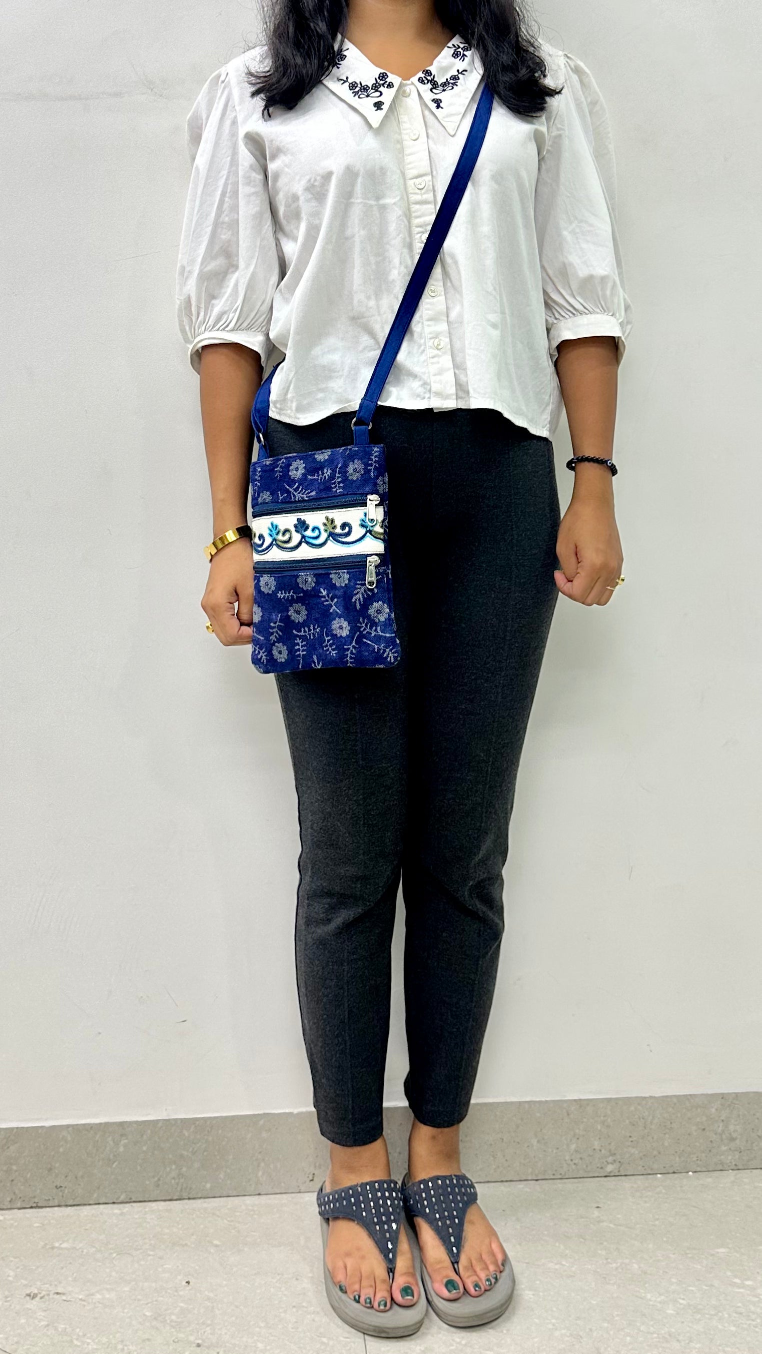 Boho Charm TyeDye Charm Jute Cotton Sling Phone Bag