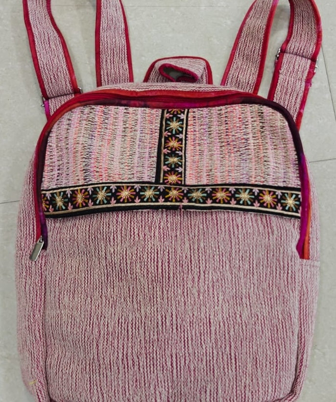 Cherry Handwoven Heritage Backpack
