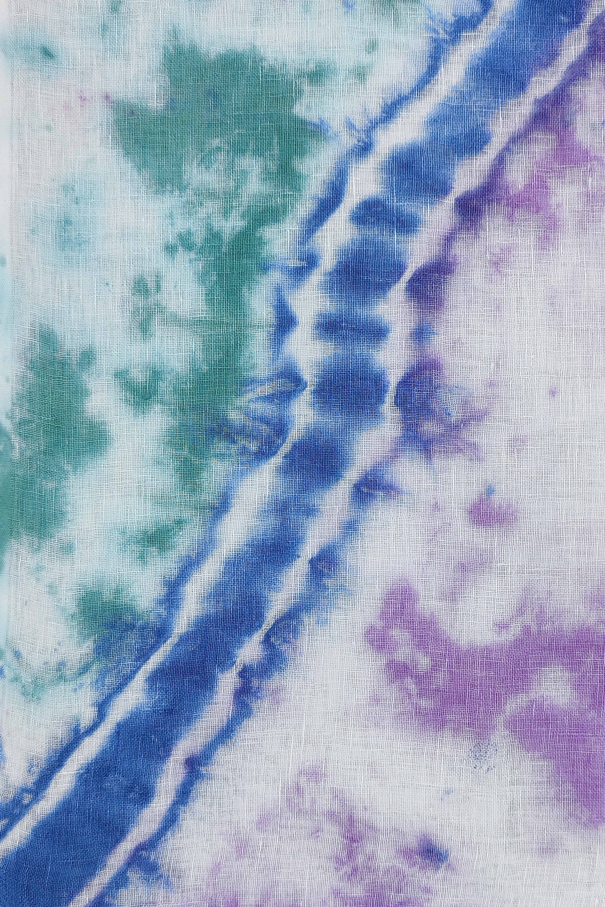 100% Linen Scarf with soothing Tye Dye