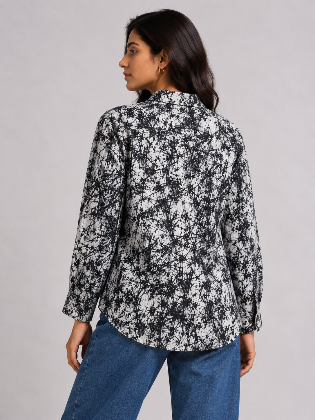 Midnight Vine Hand Batik Pure Cotton Shirt