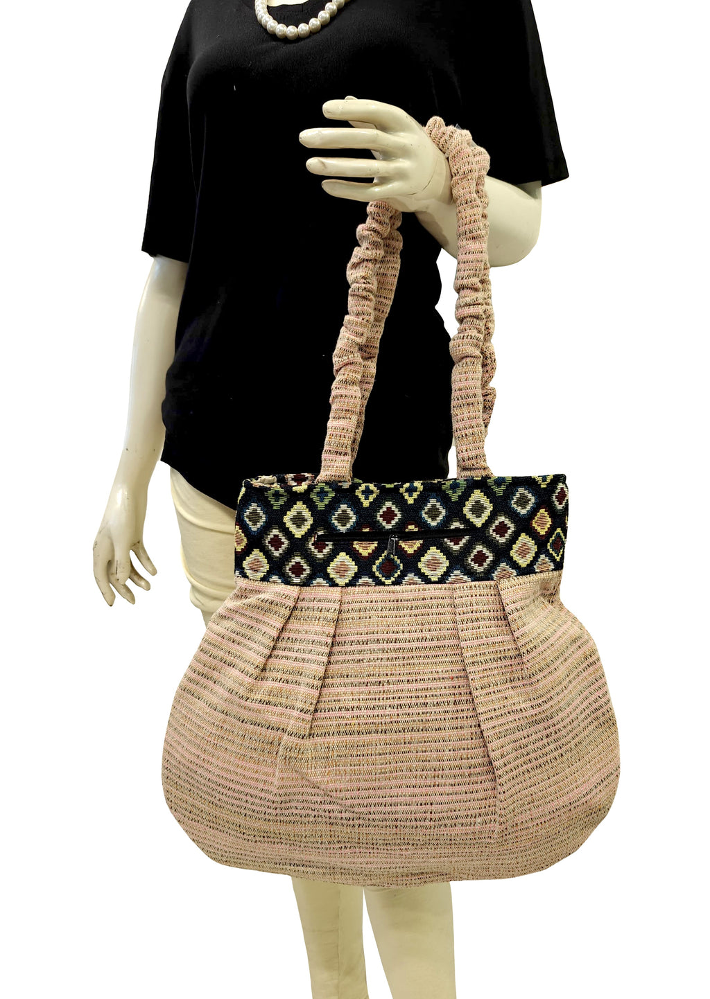 Fancy Dots Jaquard Handloom Tote