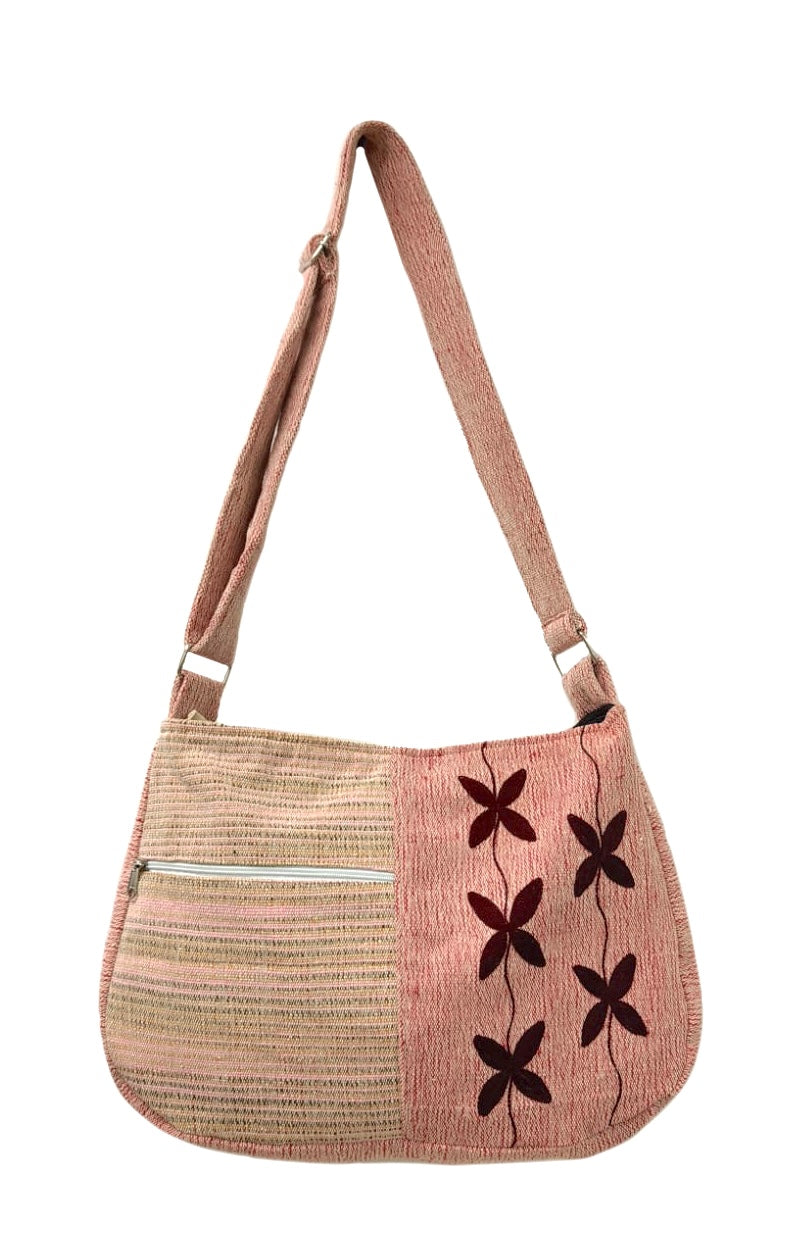 Red Artisan Petal Large Sling & Shoulder Bag