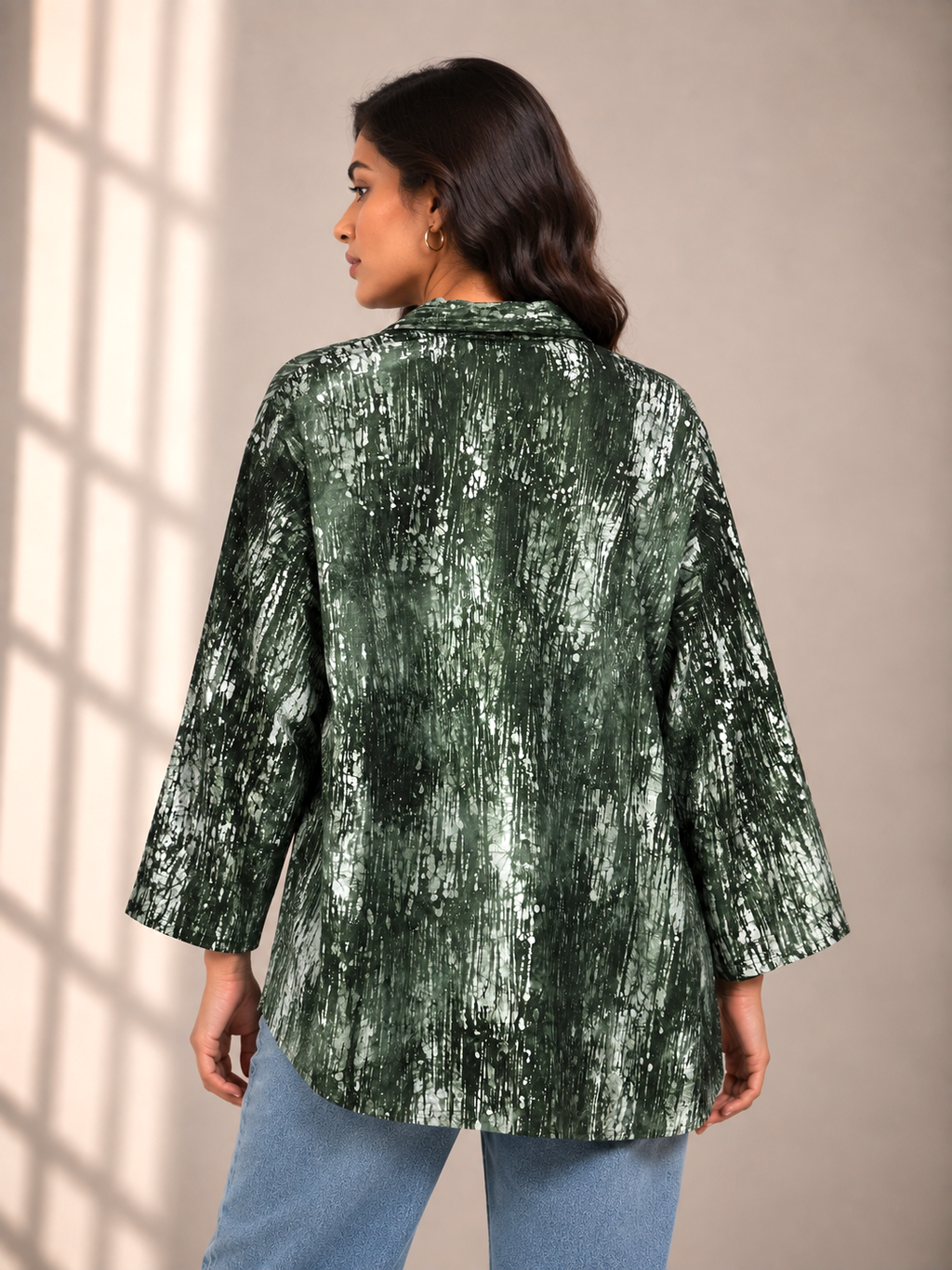 Forest Rain Hand Batik Pure Cotton Shirt